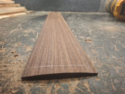Indian Rosewood Fretless Fingerboard 9.5" Radius 1072