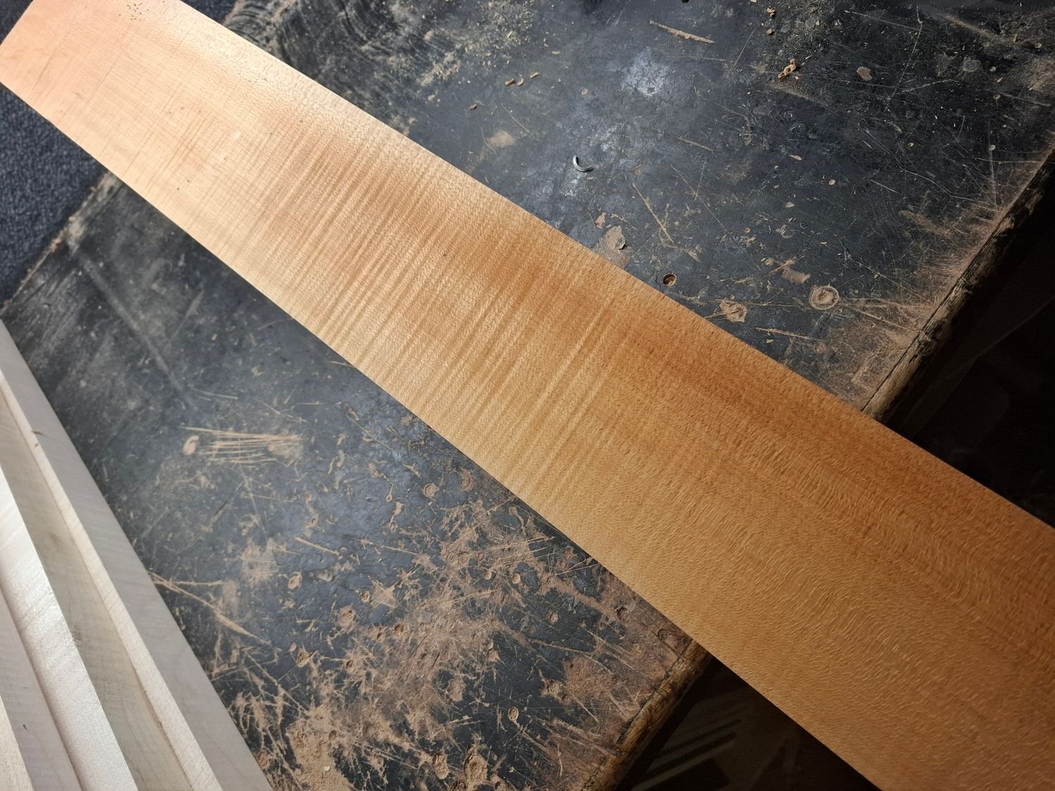 Flame Maple Bass Neck Blank 1075