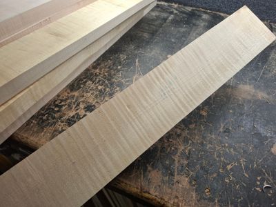 Flame Maple Large Neck Blank 1076