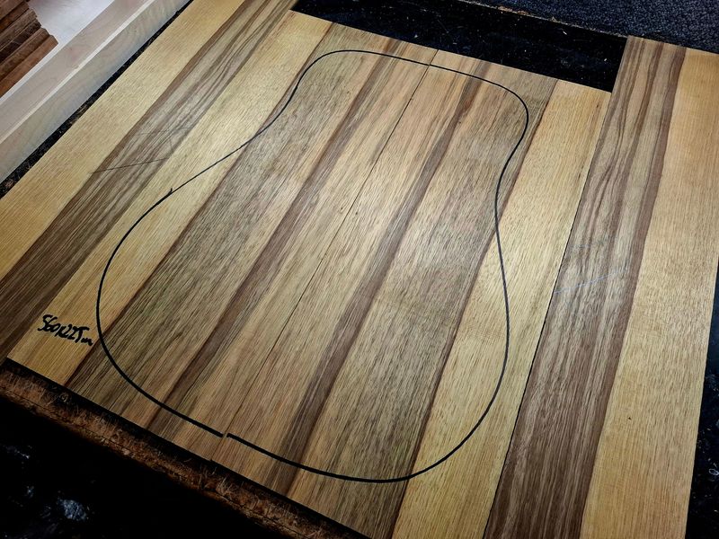 Black Limba Back And Sides Set 1082