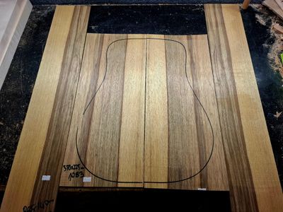 Black Limba Back And Sides Set 1083