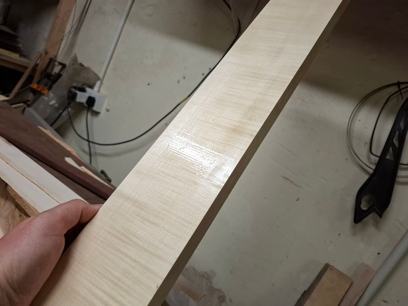 Flame Maple Neck Blank 1086