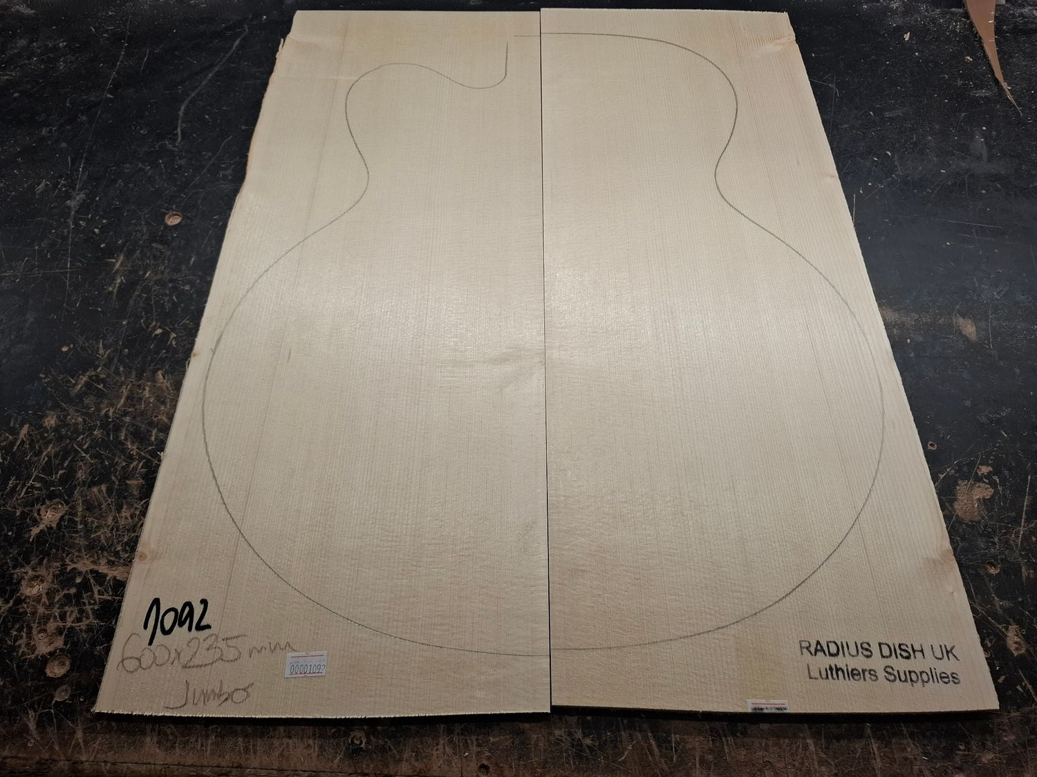 European Spruce Jumbo Soundboard 1093