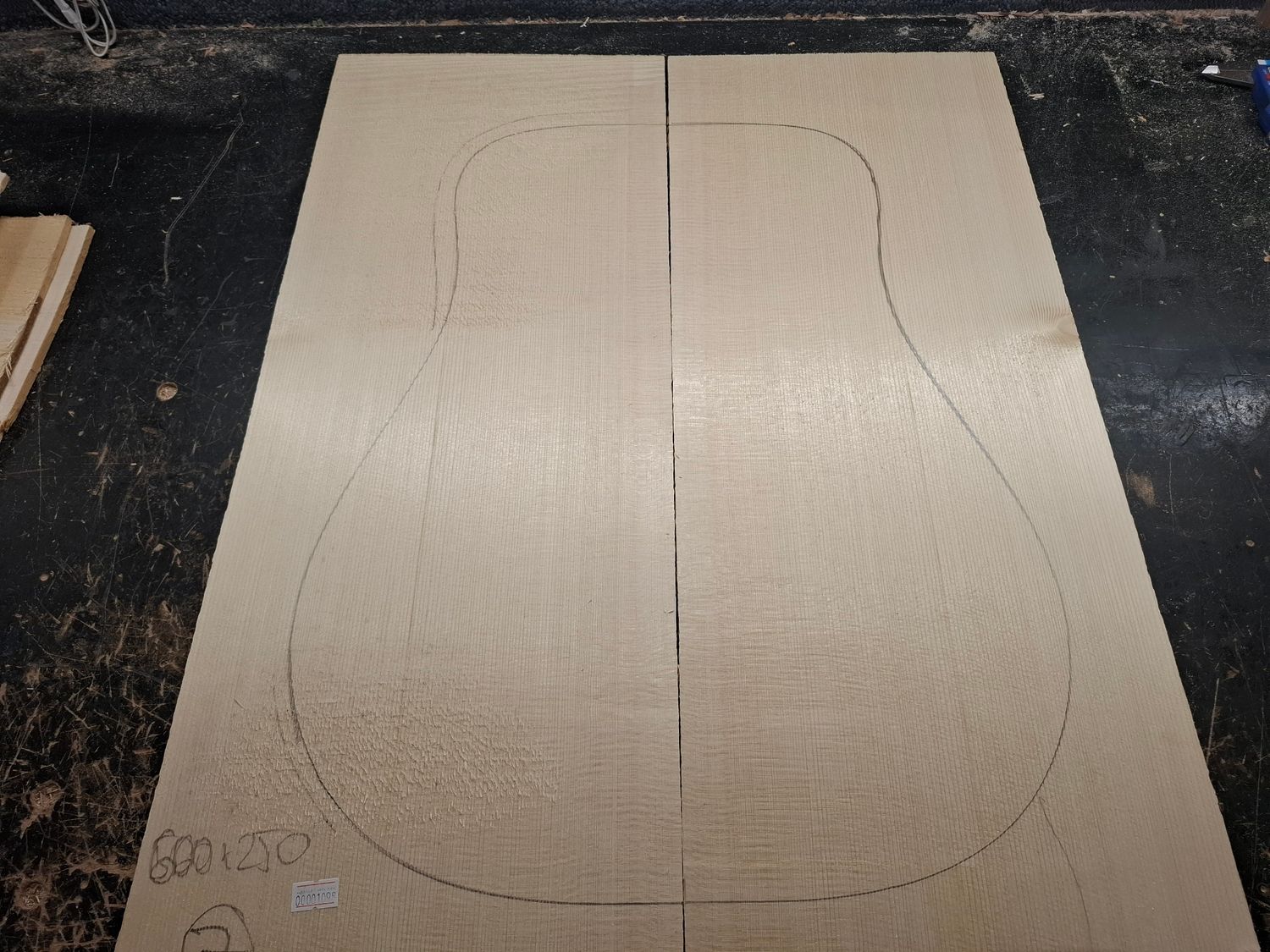 European Spruce Jumbo Soundboard 1098