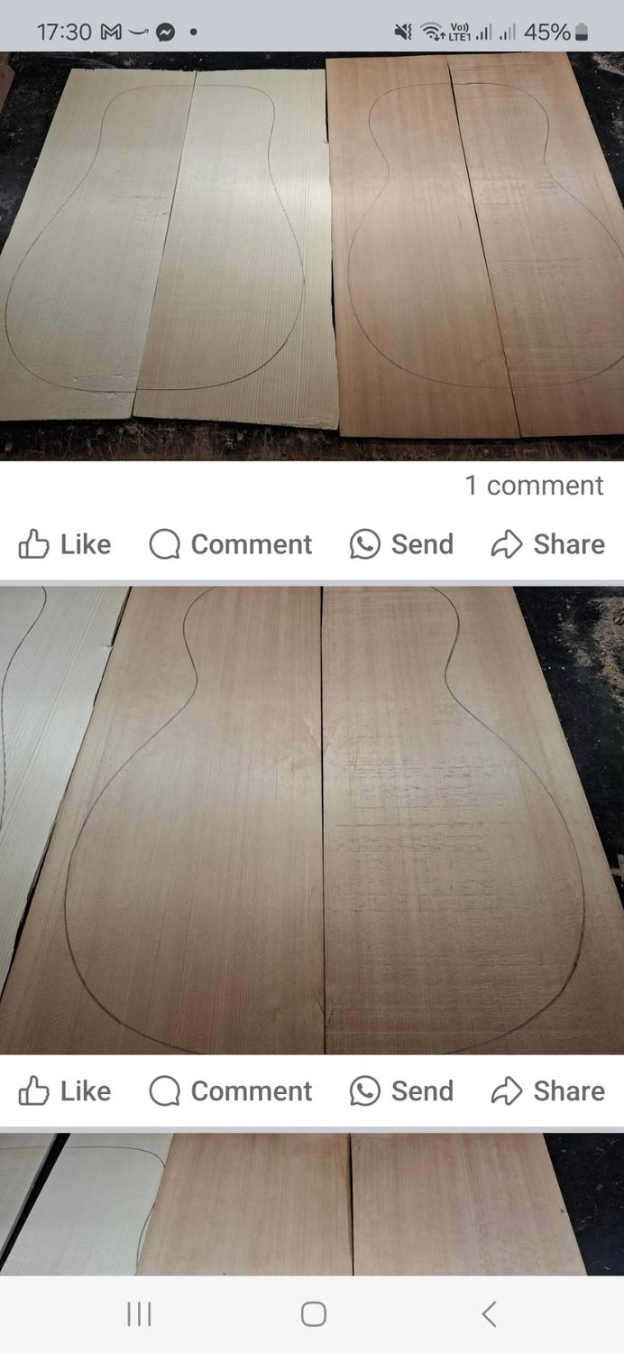 X2 soundboards and one ebony fingerboard Defective