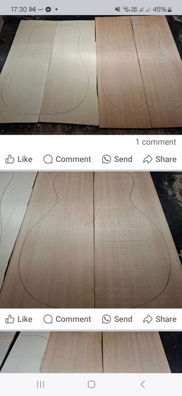 X2 soundboards and one ebony fingerboard Defective