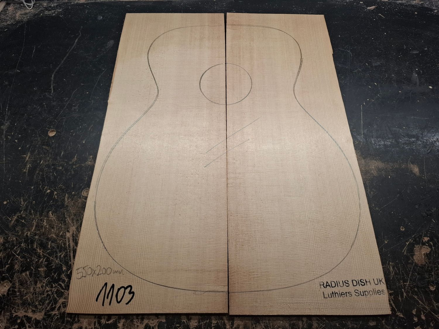 Sitka Spruce AA Soundboard 1103