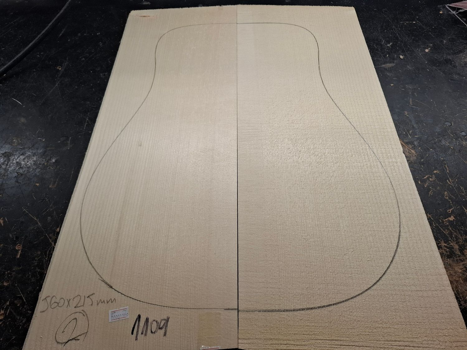 European Spruce A Soundboard 1109