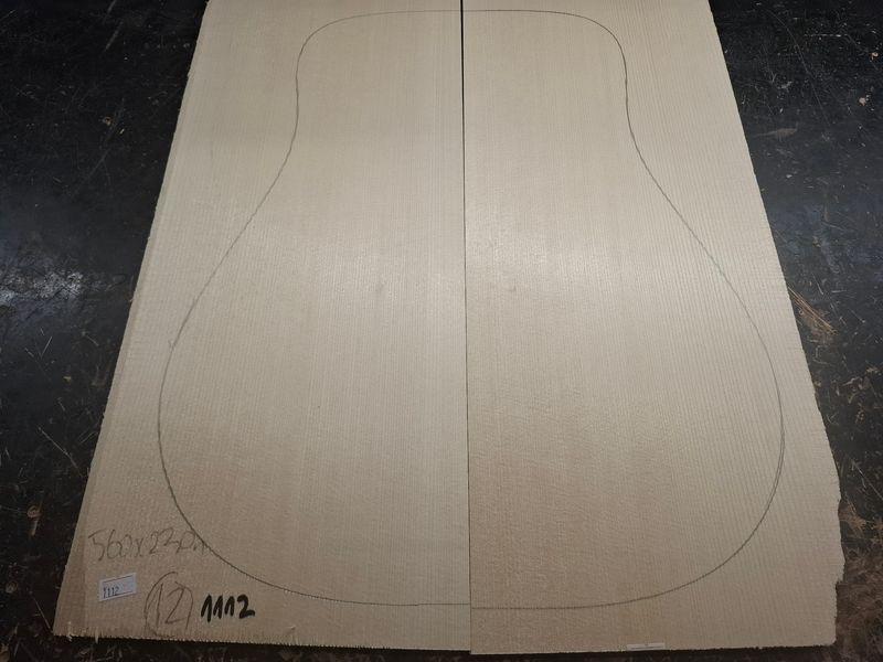Large European Spruce Grade A+ Soundboard 1112