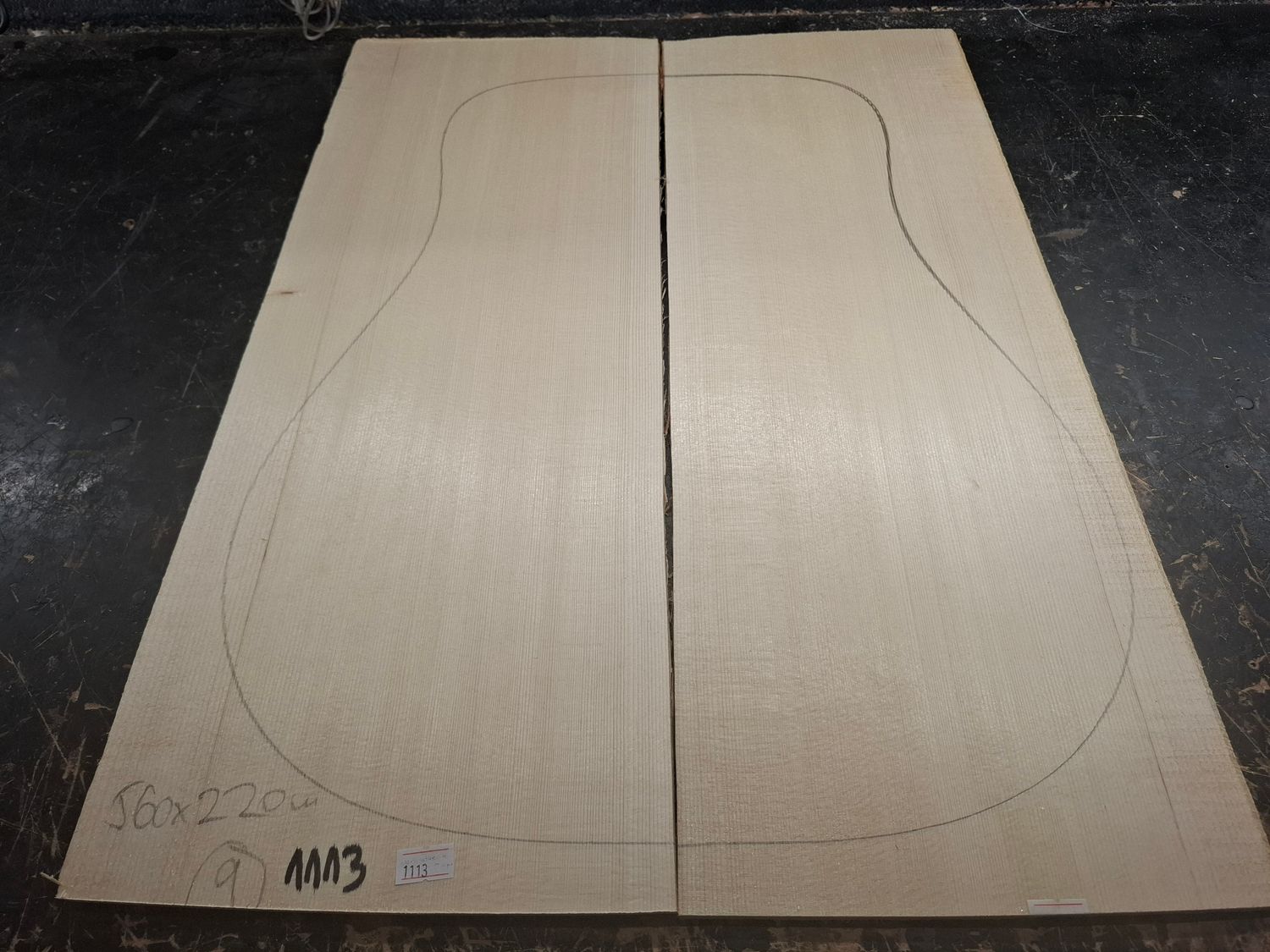 Large European Spruce Grade A+ Soundboard 1113