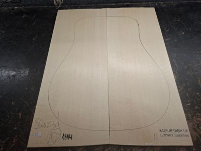 Large European Spruce Grade A+ Soundboard 1114
