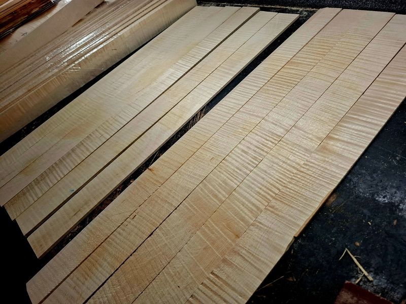 Mandolin High Grade Flame Maple Bookmatched Sides 971