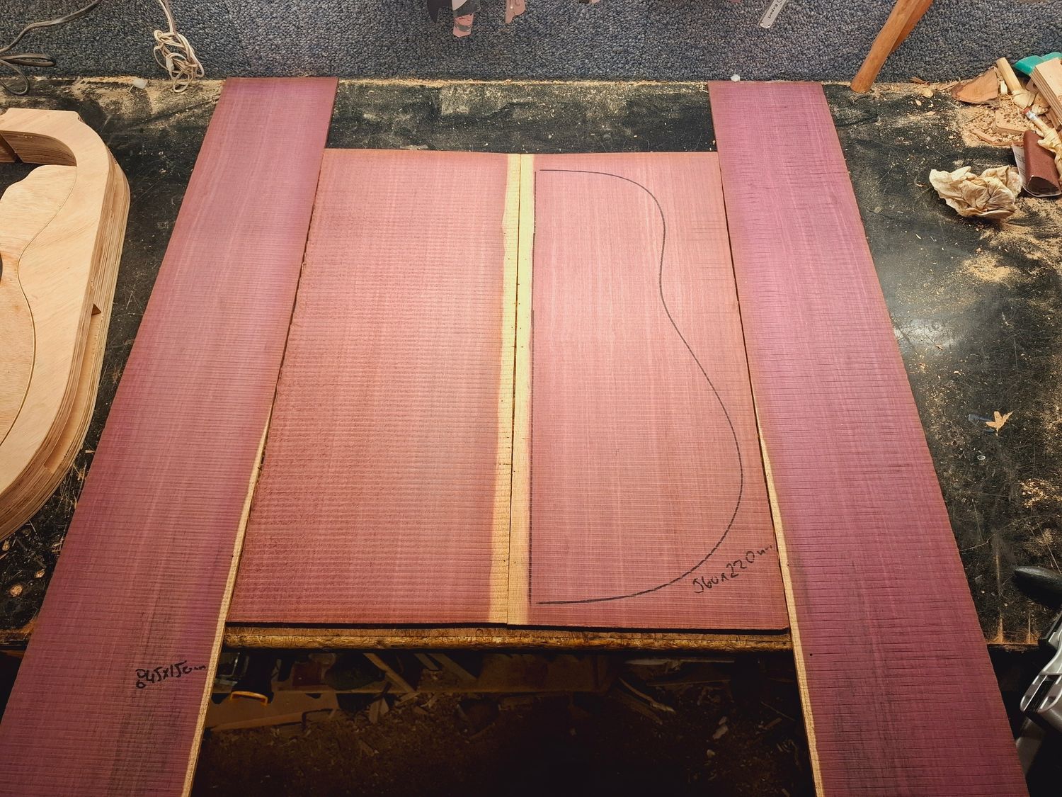 Purpleheart Back and Sides 1136