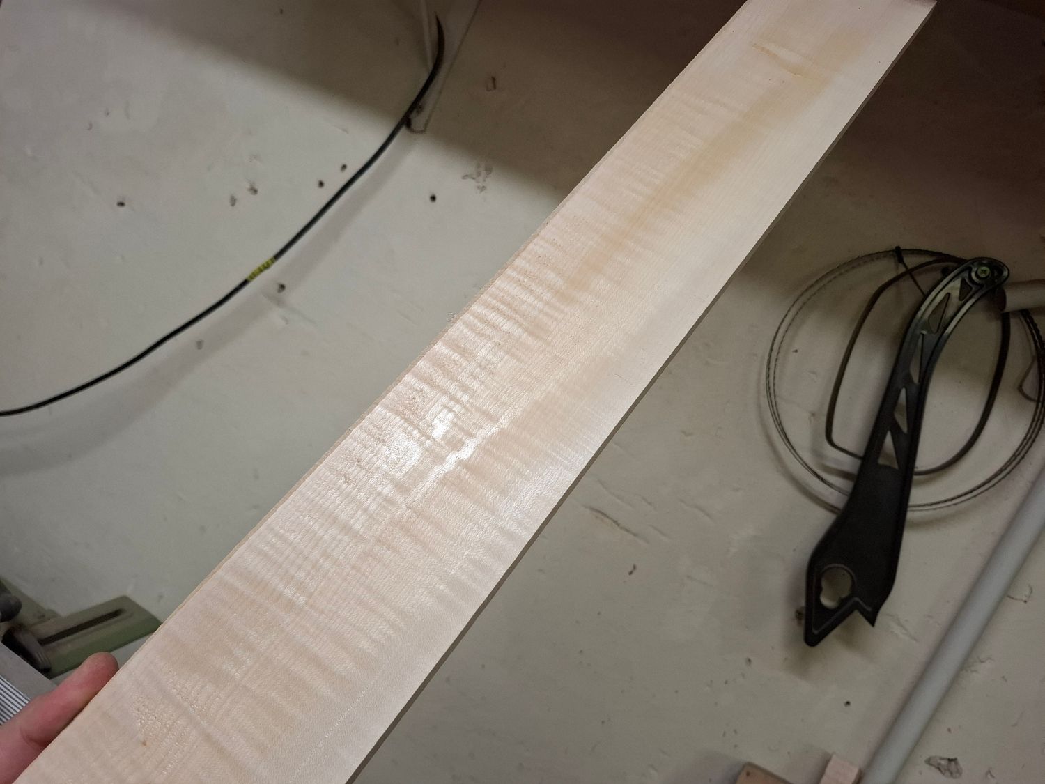 Curly Maple Bass Fingerboard Blank 1144