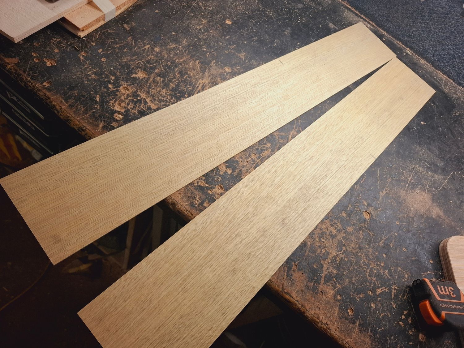 White Limba Sanded Guitar Sides 1146