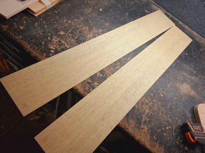 White Limba Sanded Guitar Sides 1146