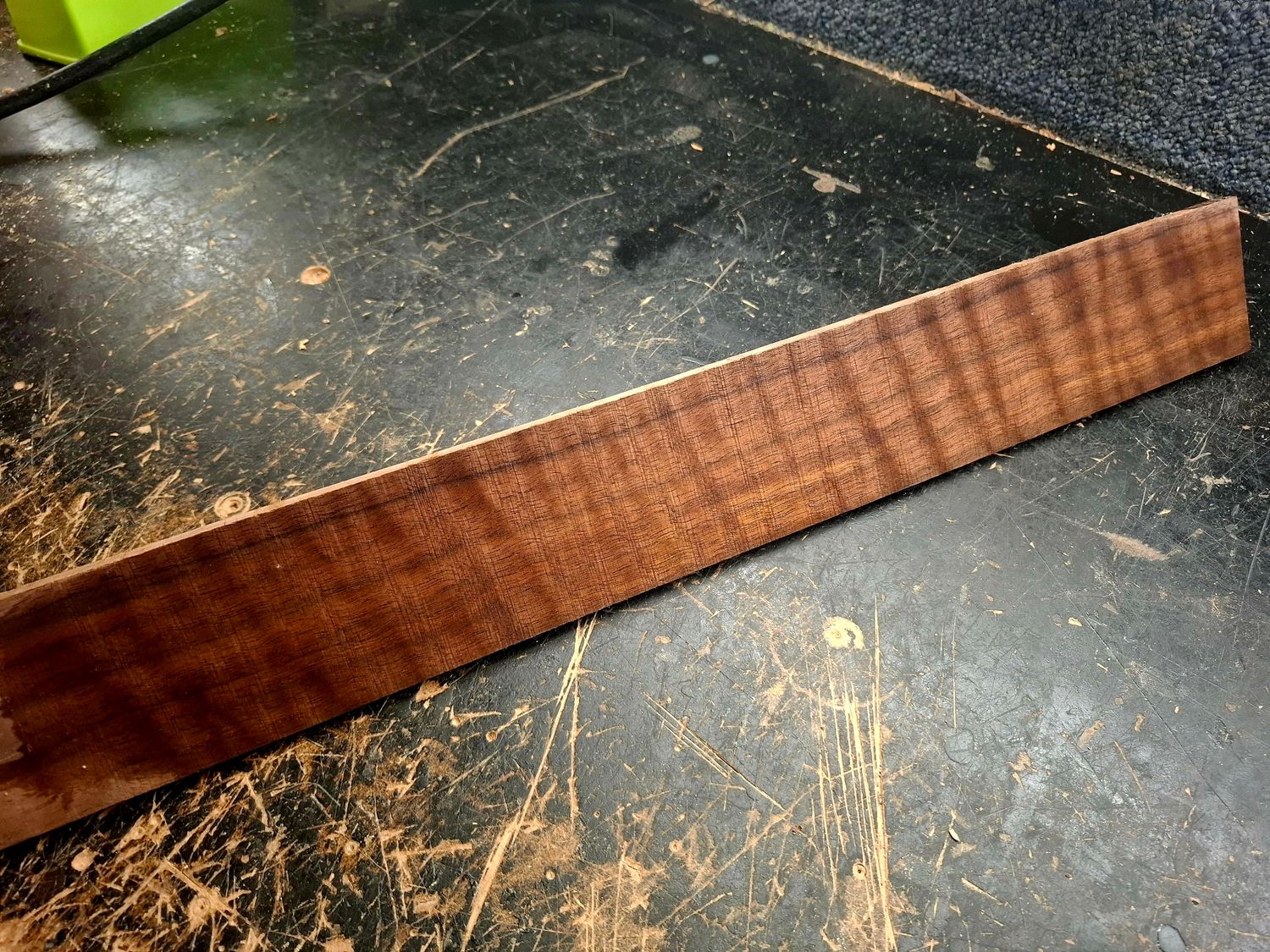 Highly Figured American Walnut Fingerboard 1161
