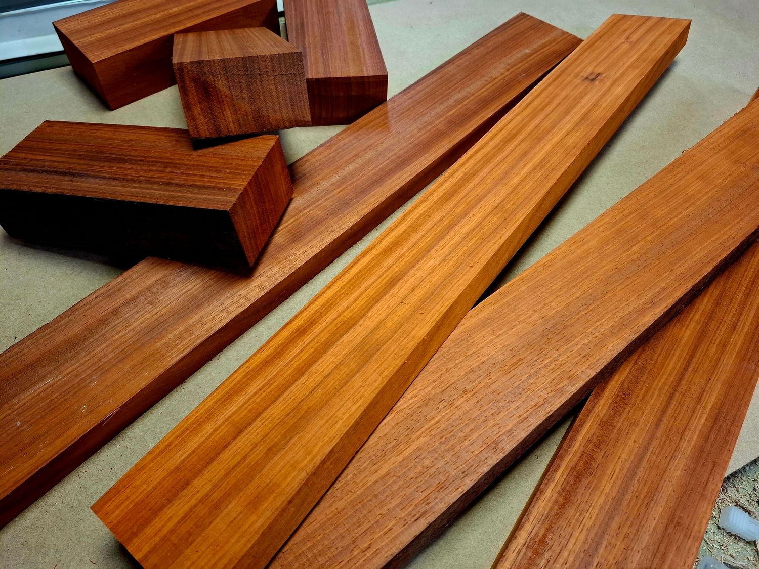 African Padauk Neck Blank and Heel Block 1164
