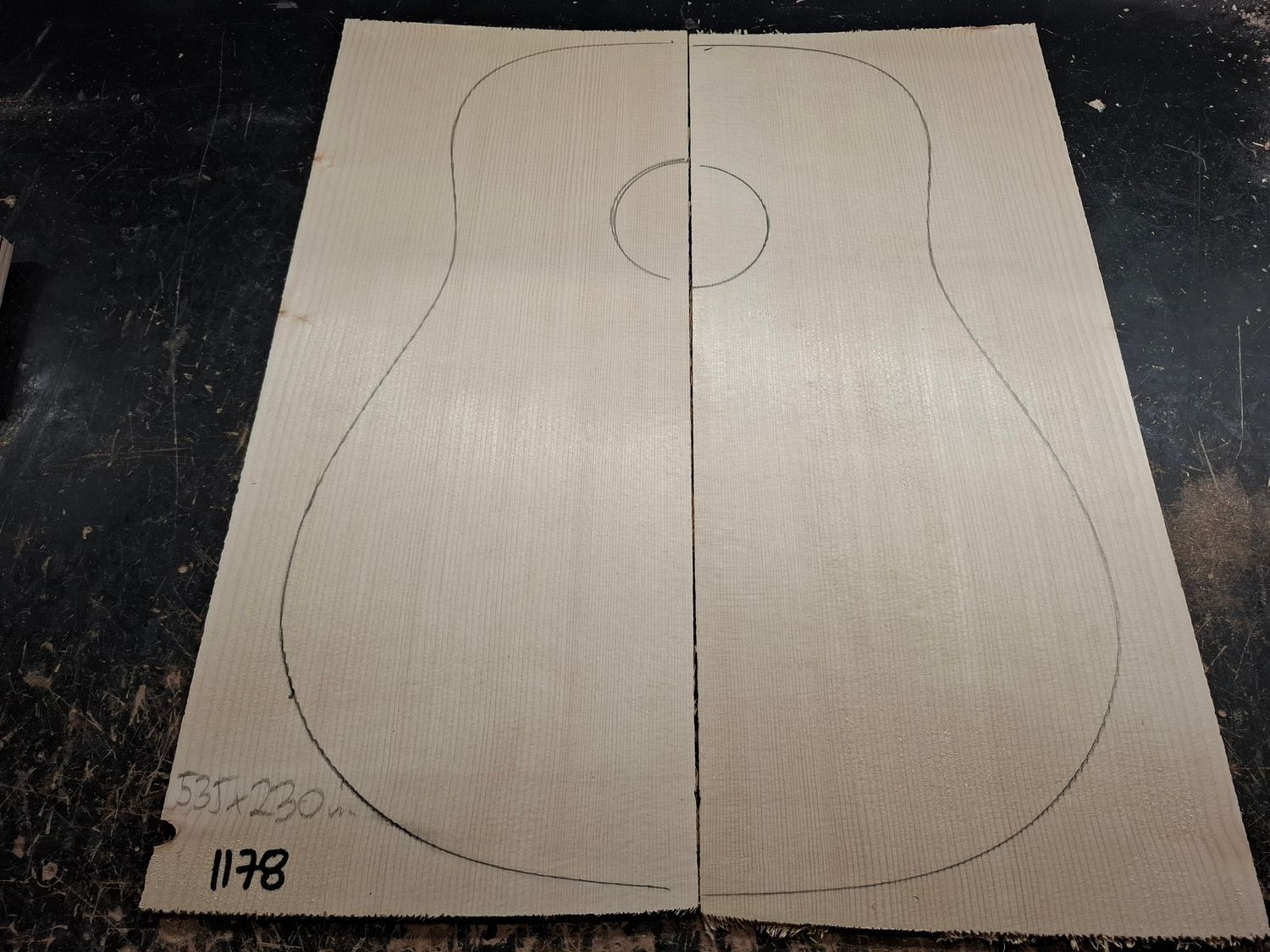 European Spruce Soundboard 1178