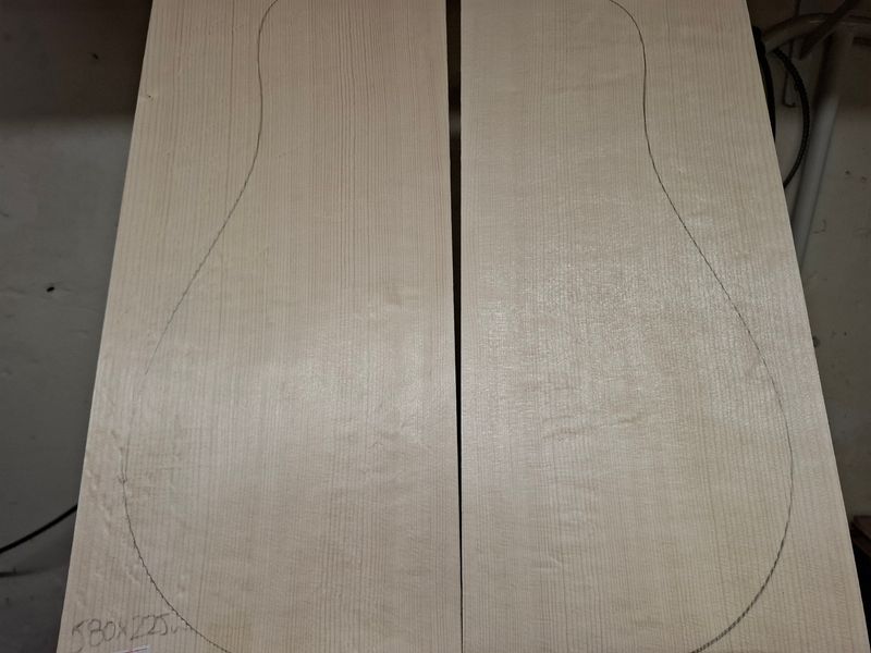 European Spruce Soundboard A Bearclaw 1182