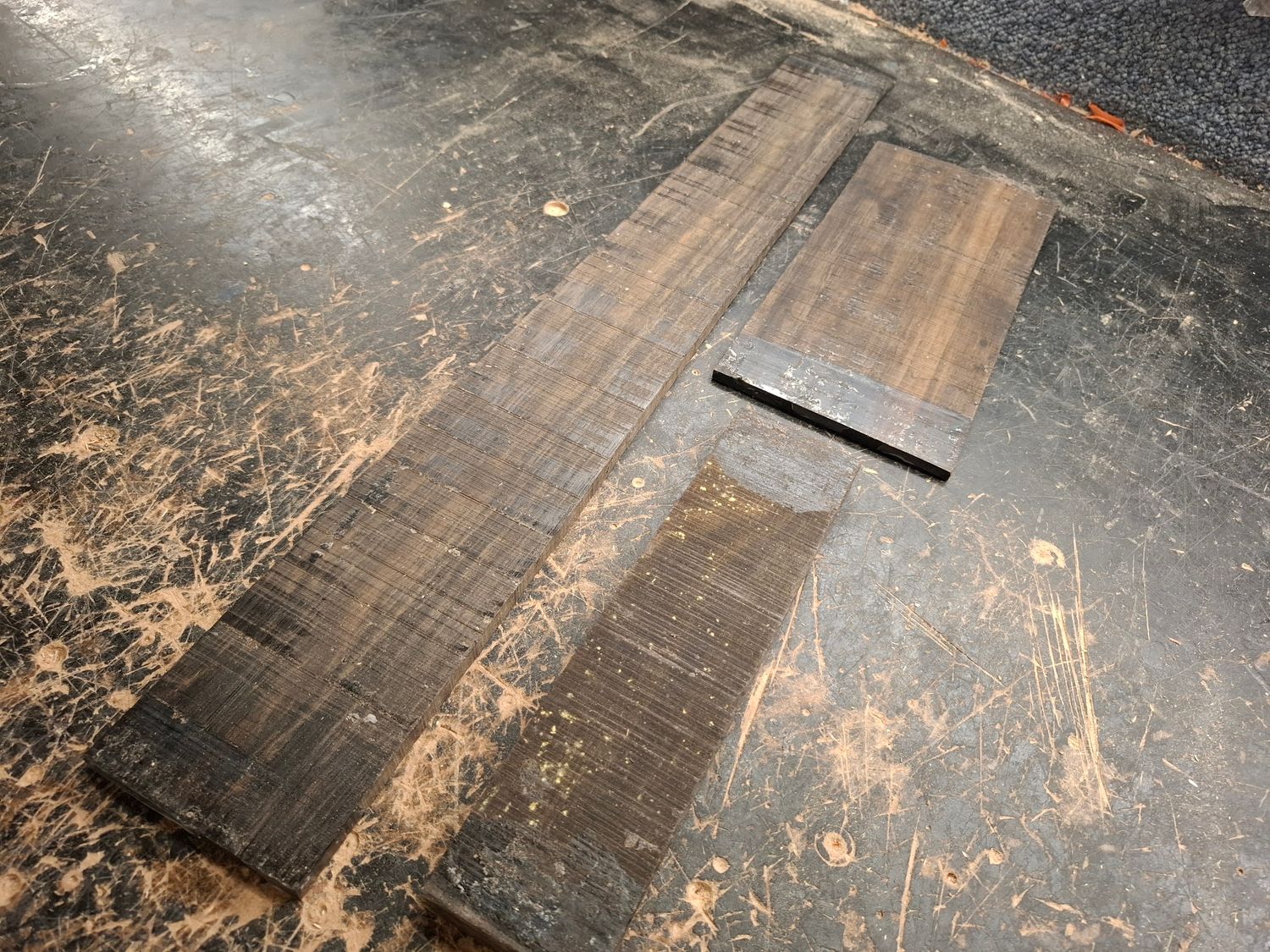 African Ebony Fingerboard, Bridge and Headplate 12055