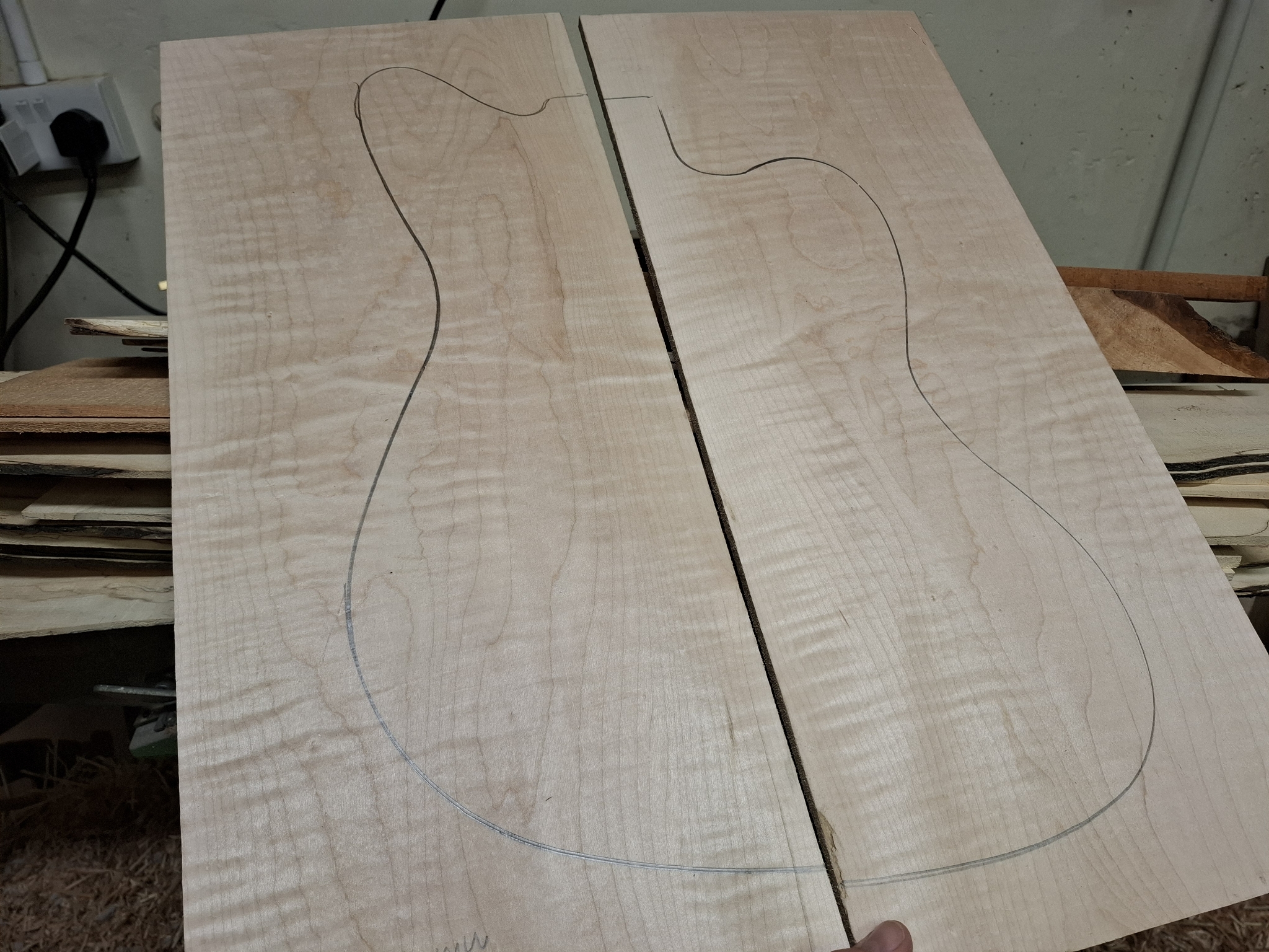 Large American Curly Maple Drop Top 12118