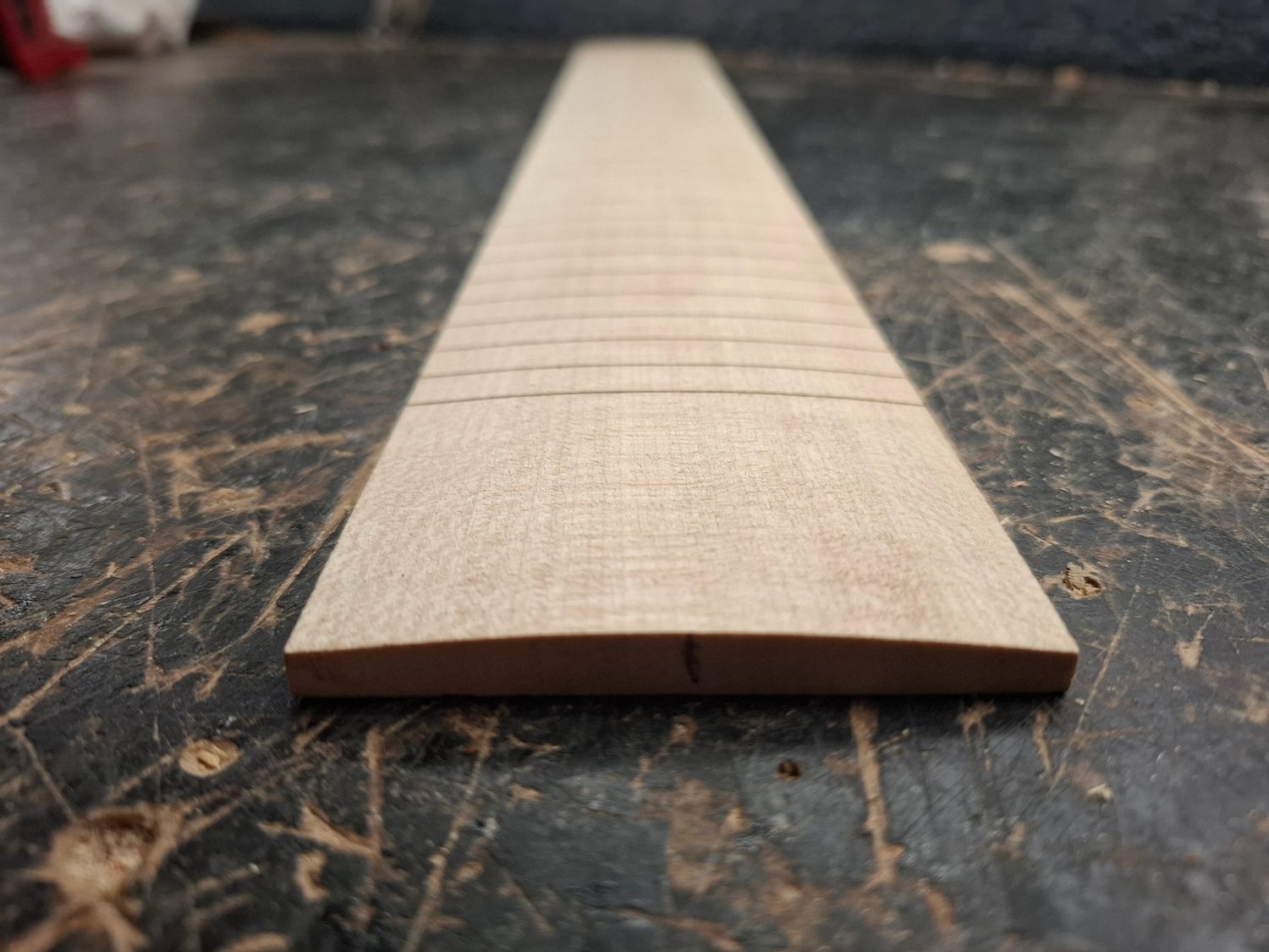 Finished Guitar Fingerboard 24.75" r12" 12127