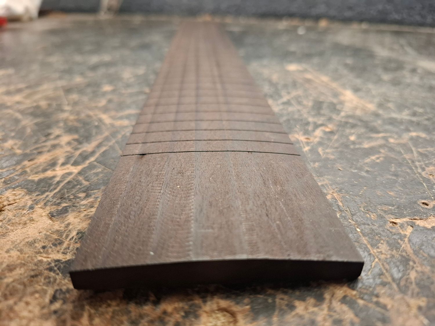 Finished Guitar Fingerboard 24.75" r12" 12129