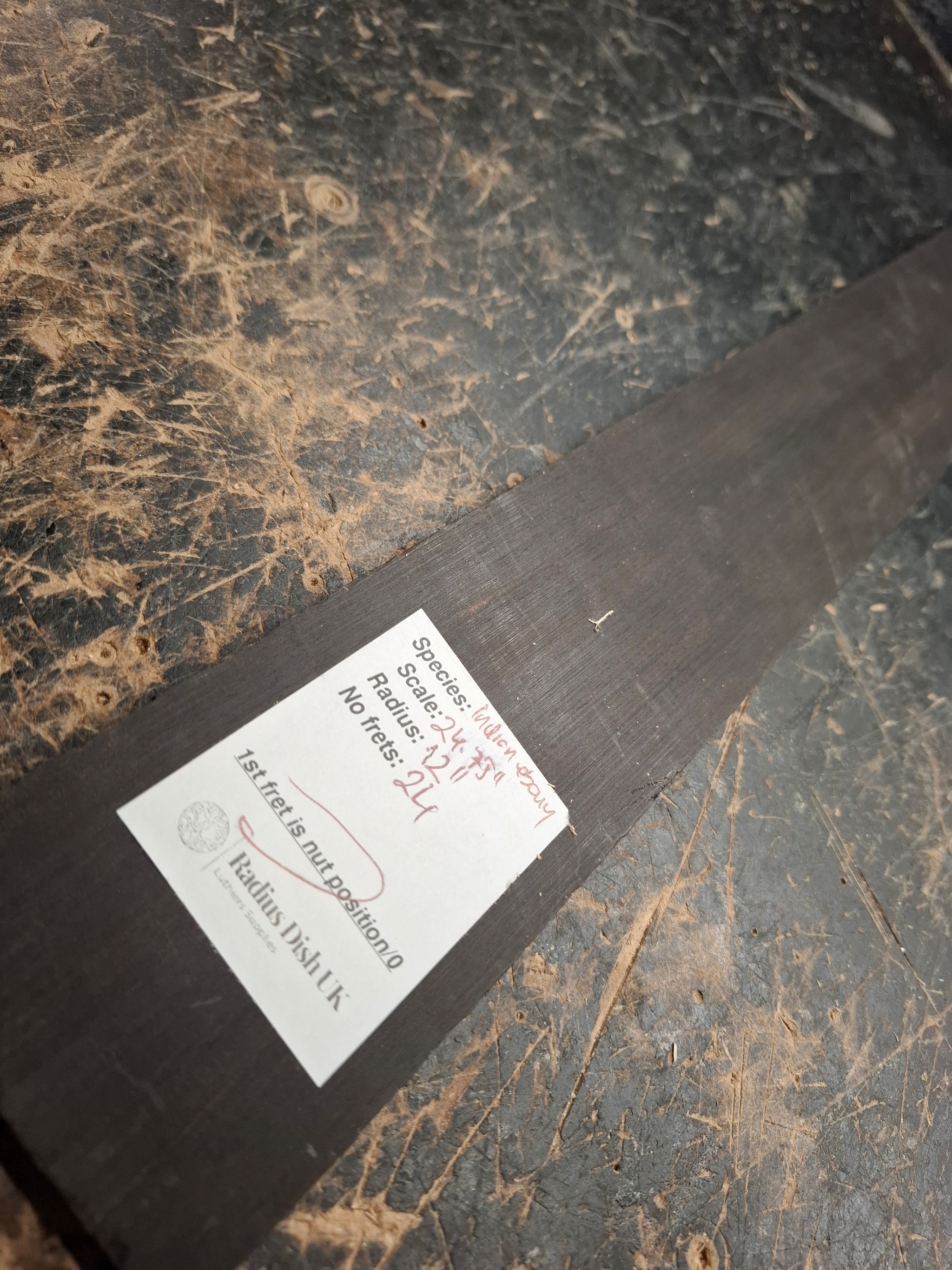 Finished Guitar Fingerboard 24.75