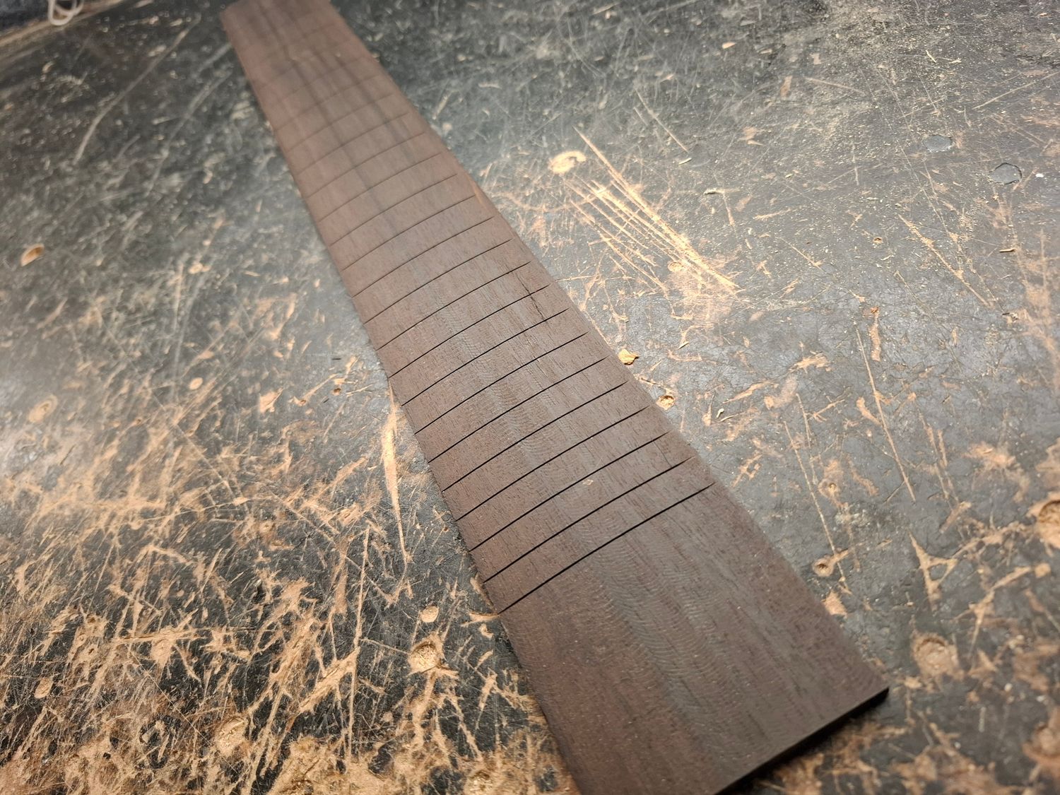 Finished Guitar Fingerboard 24.75" r12" 12132