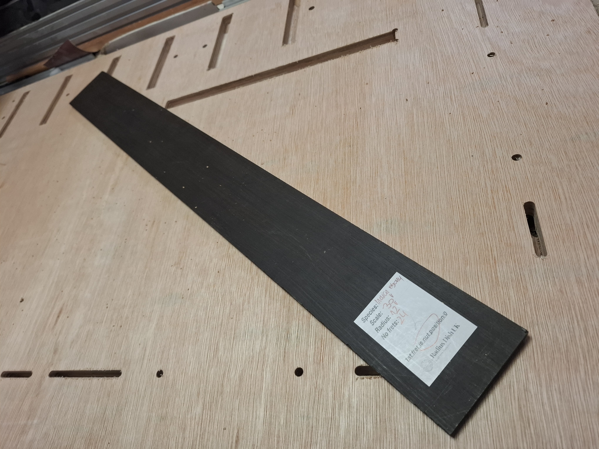 AAA Indian Ebony Finished Bass Fingerboard 30