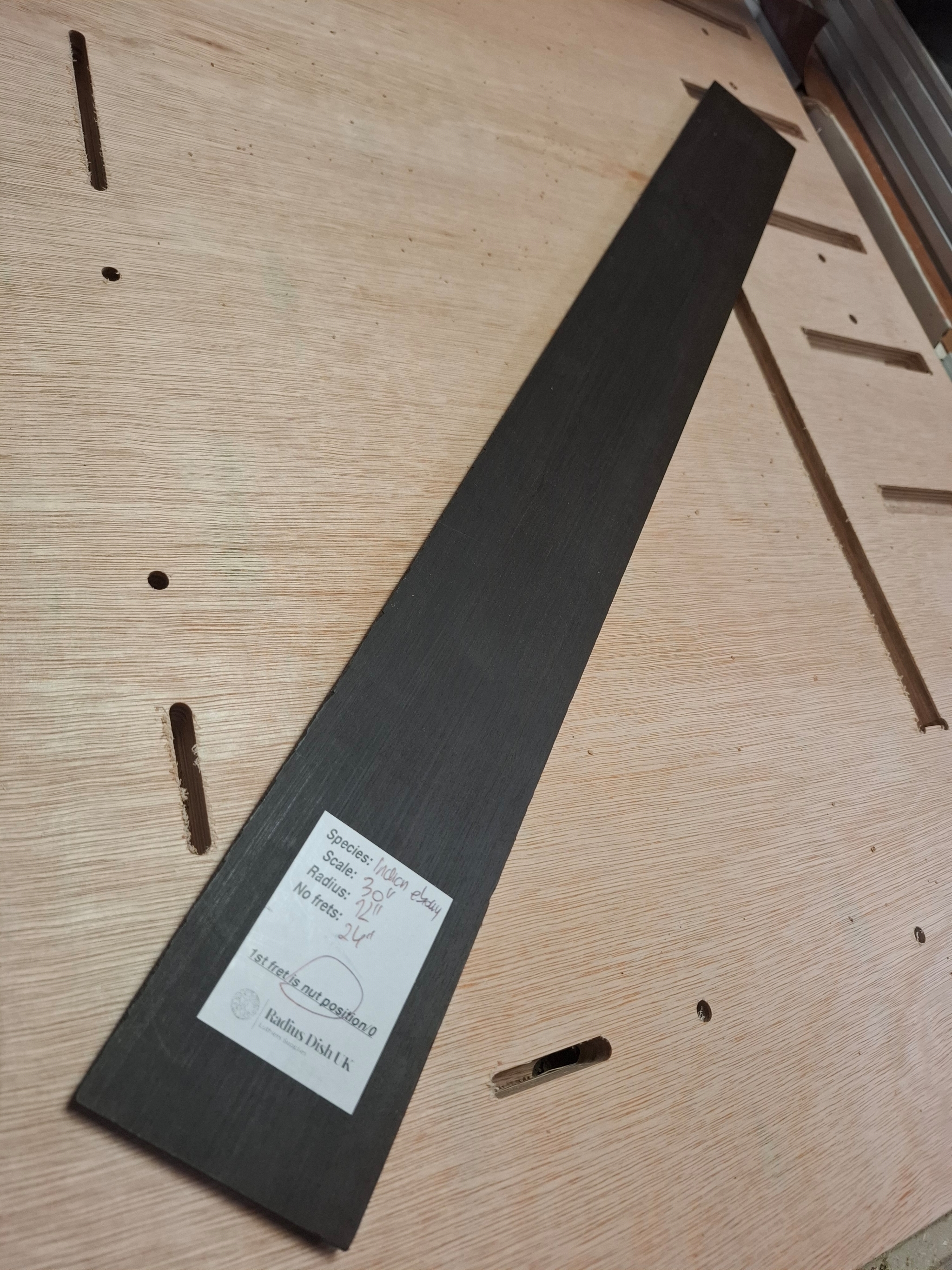 AAA Indian Ebony Finished Bass Fingerboard 30