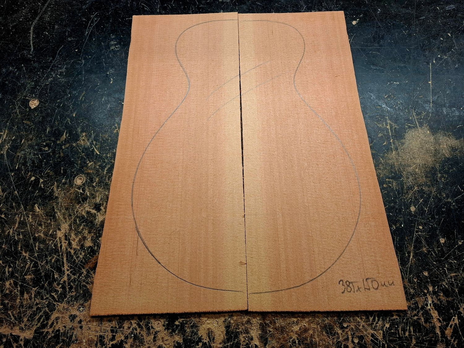 Canadian Cedar Baritone Ukulele Soundboard 12175