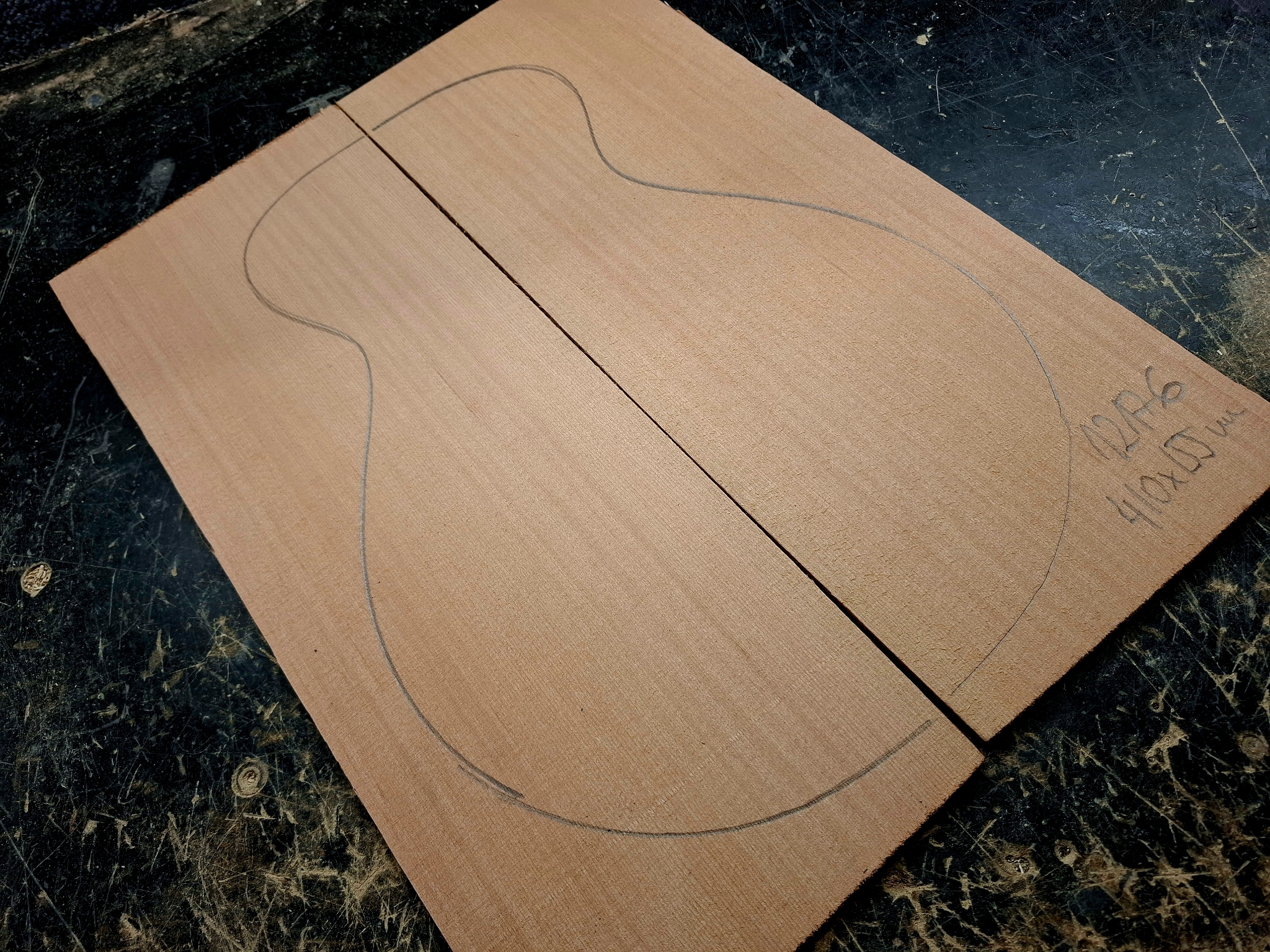 Canadian Cedar Baritone Ukulele Soundboard 12176