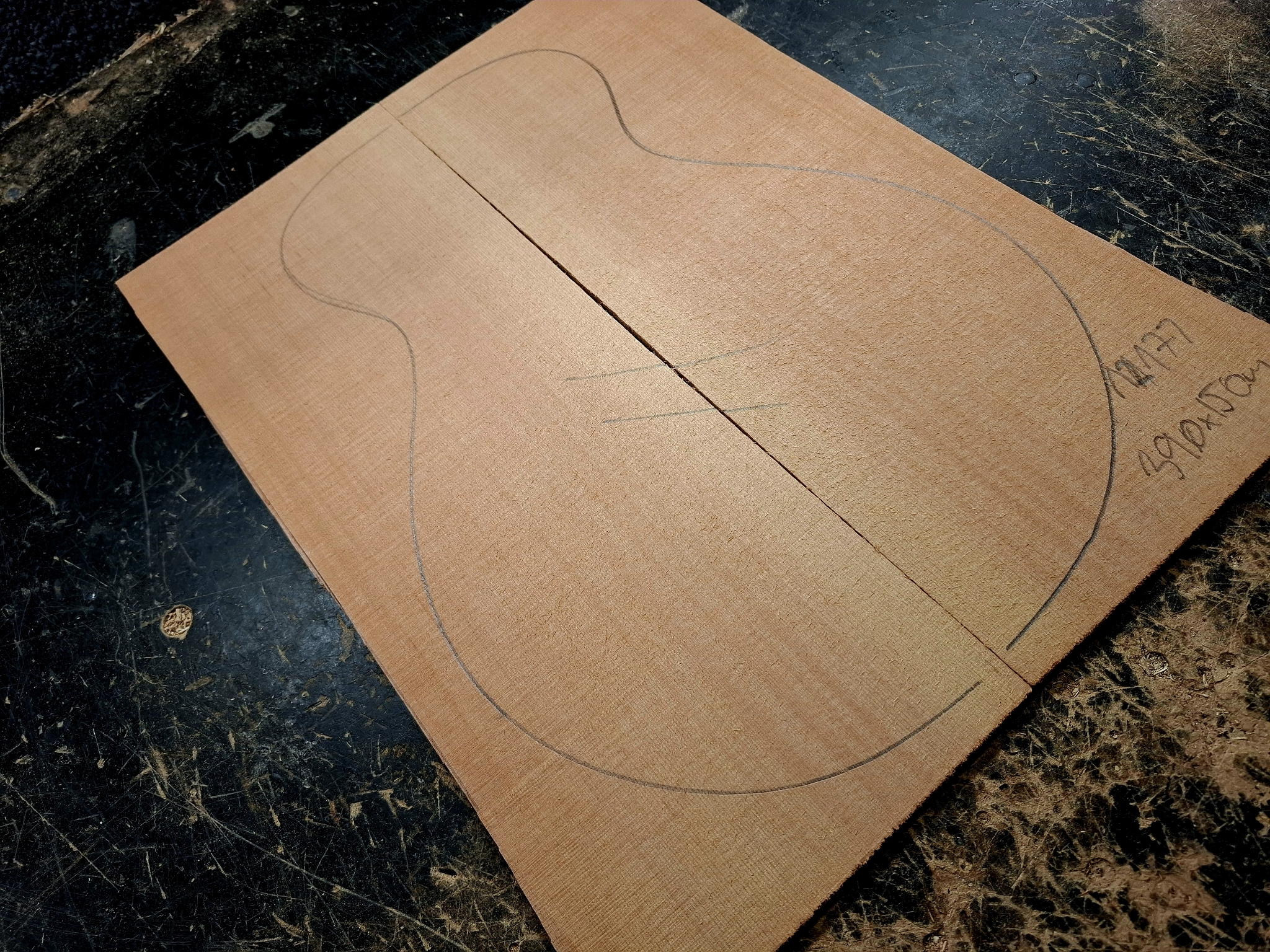 Canadian Cedar Baritone Ukulele Soundboard 12177