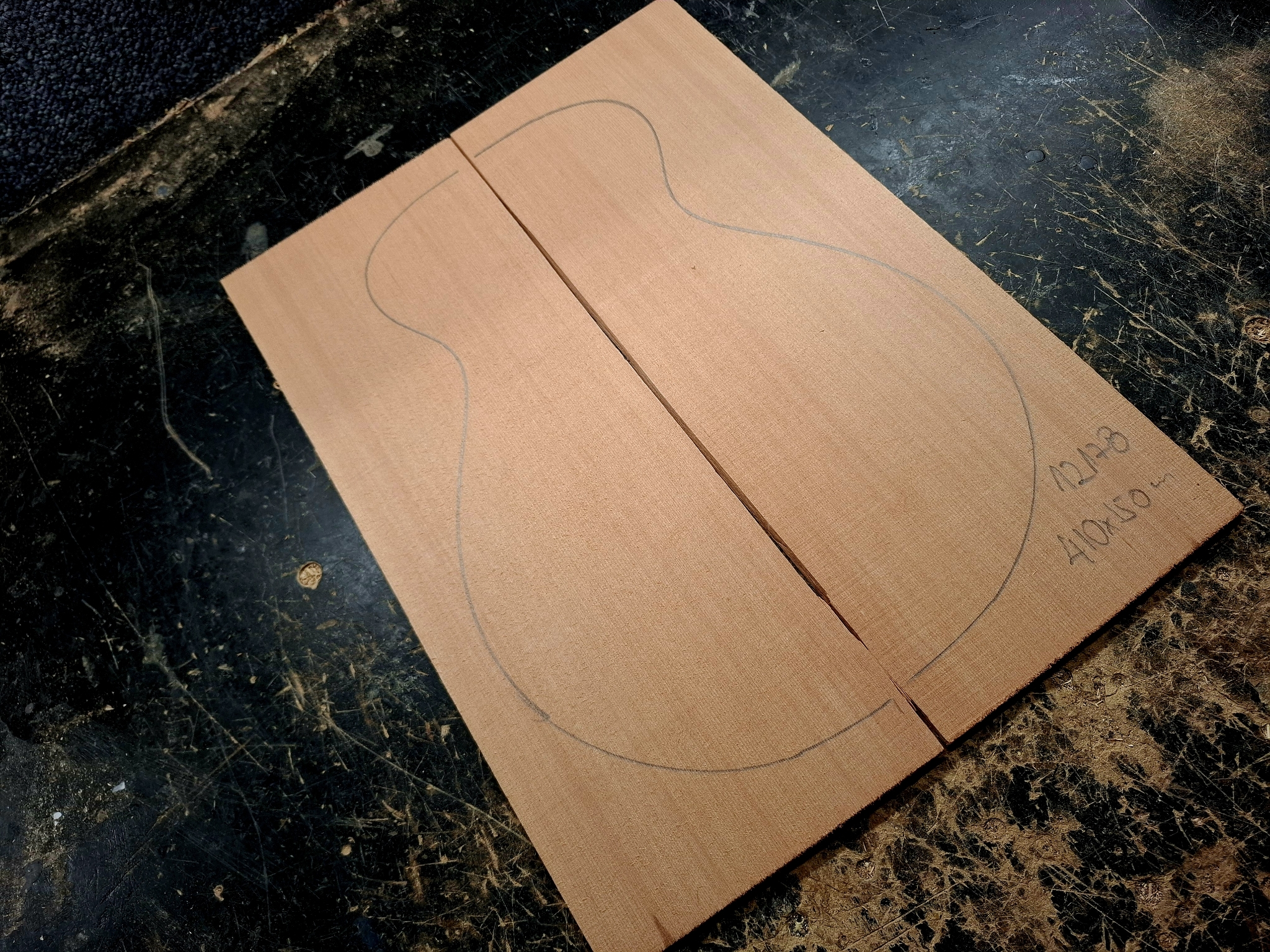 Canadian Cedar Baritone Ukulele Soundboard 12178