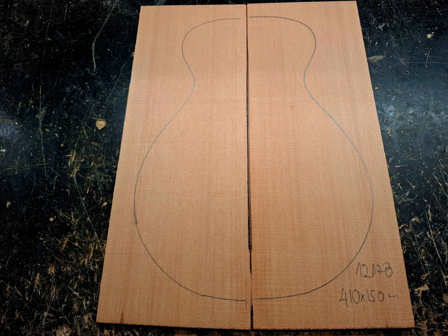 Canadian Cedar Baritone Ukulele Soundboard 12178