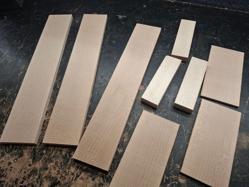 Ukulele Fingerboard, Bridge and Heaplate Hard Maple Ukulele Fingerboard, Bridge and Heaplate Hard Maple