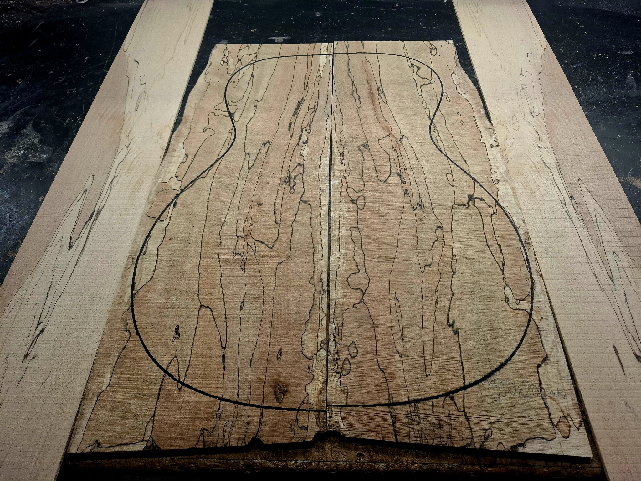 British Spalted Beech Back and Sides 12184