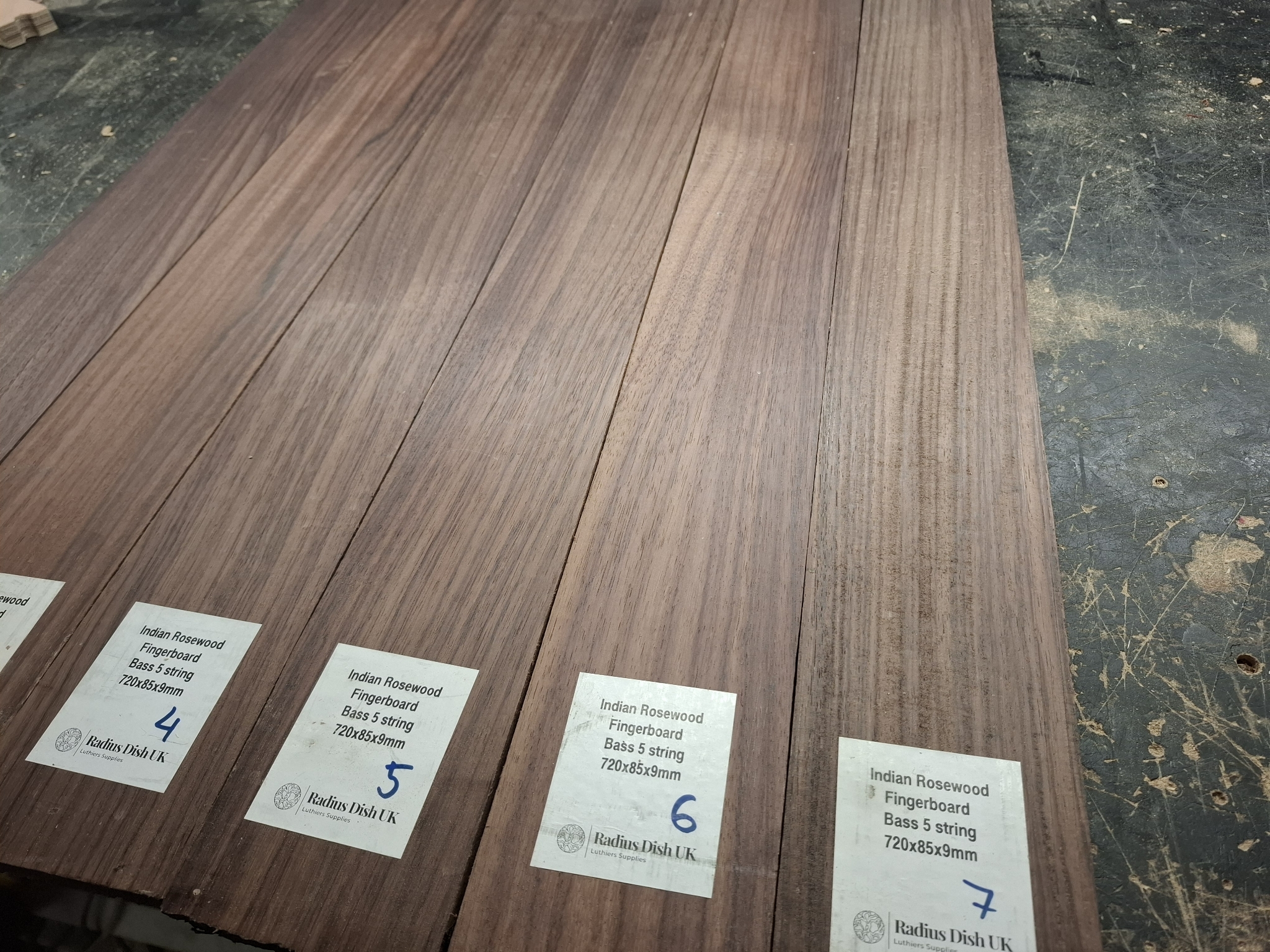 Indian Rosewood 5 String Bass Fingerboard Blank No2 12185