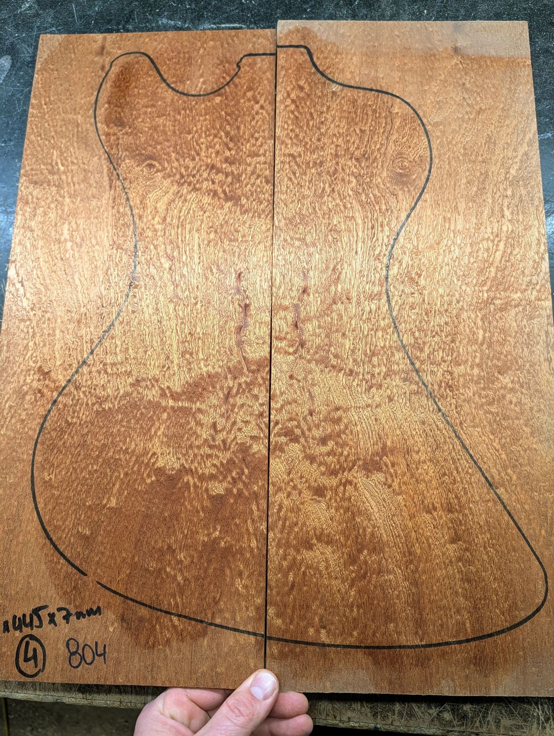 Sapele Pommele Figured Drop Top 804