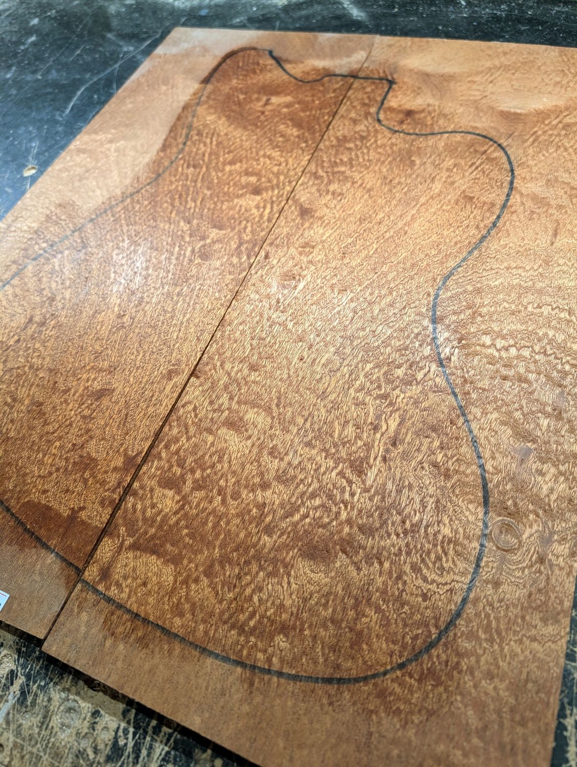 Sapele Pommele Figured Drop Top 802 Sapele Pommele Figured Drop Top 802