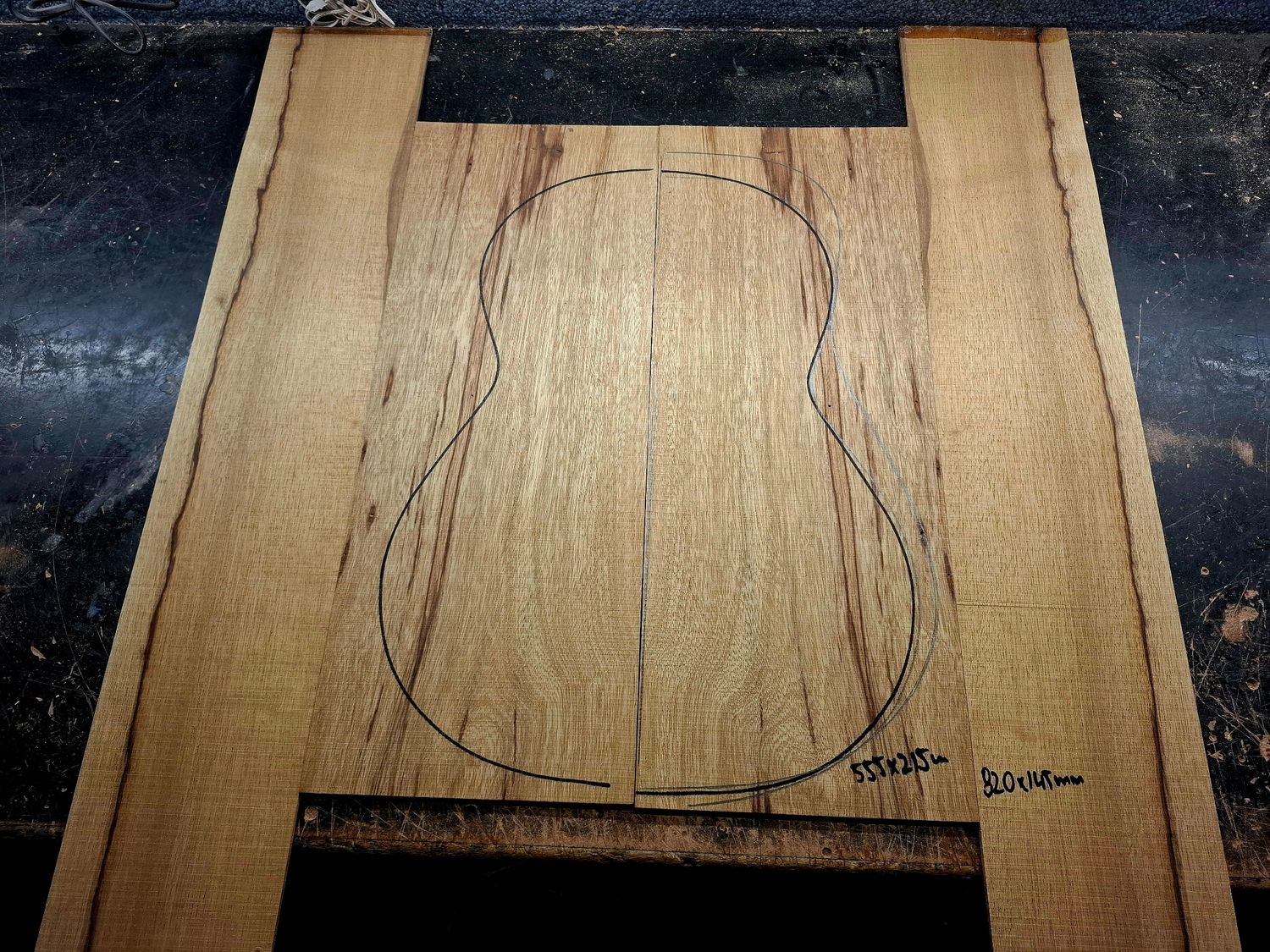 Black Limba Back and Sides 12224