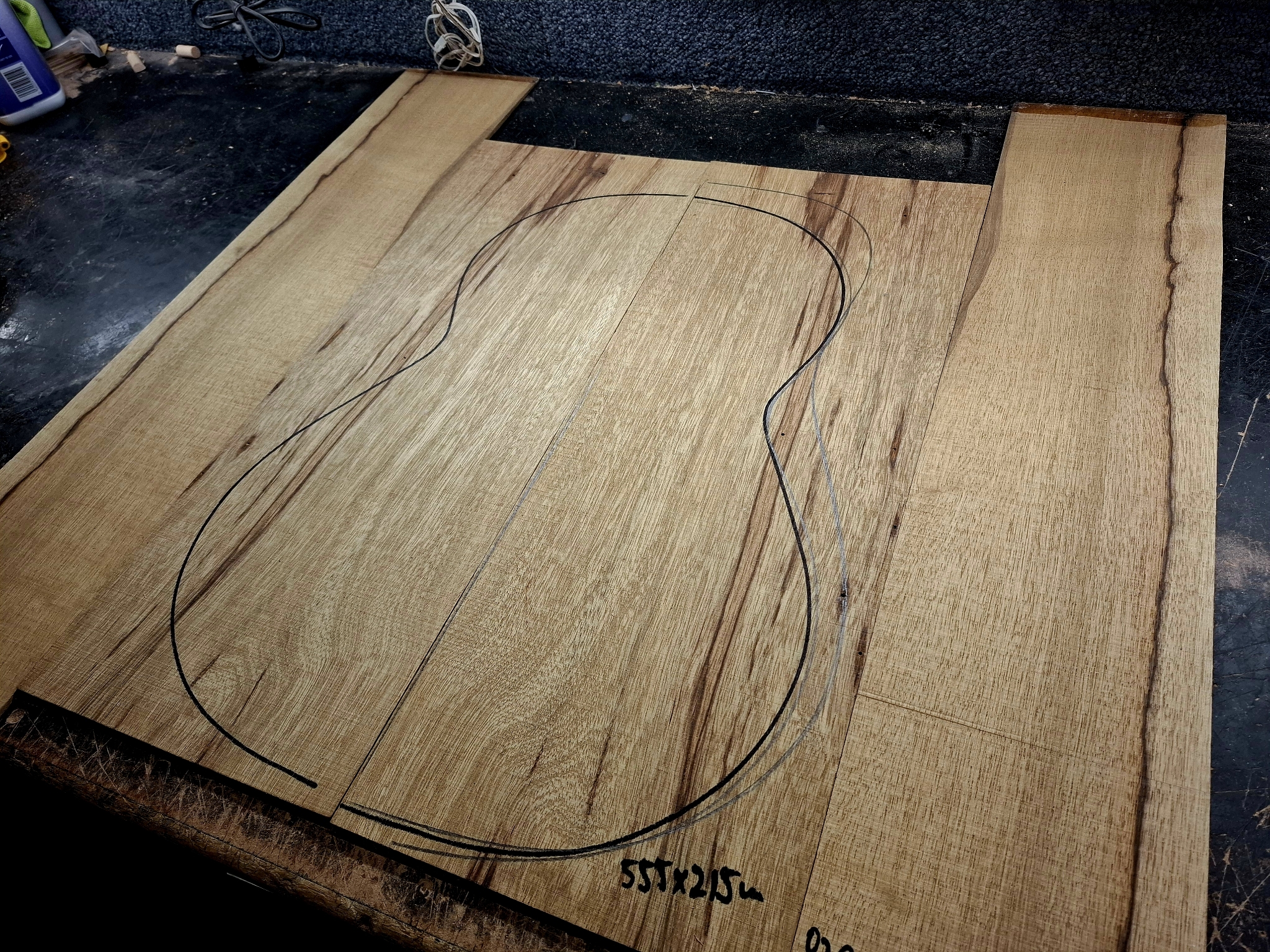 Black Limba Back and Sides 12224