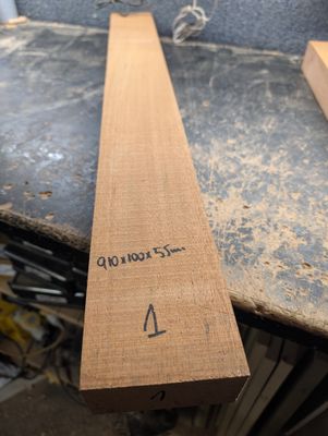 African Mahogany Large 2" Neck Blank 12245