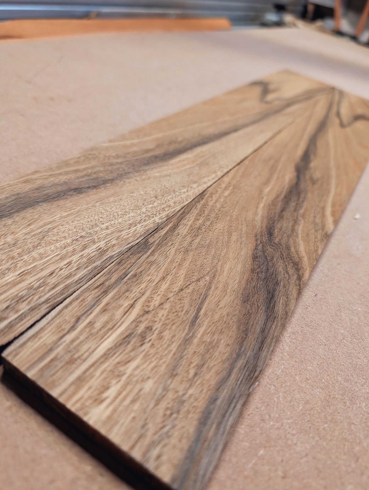 Bookmatched Brown Ebony Fingerboards x2 12258