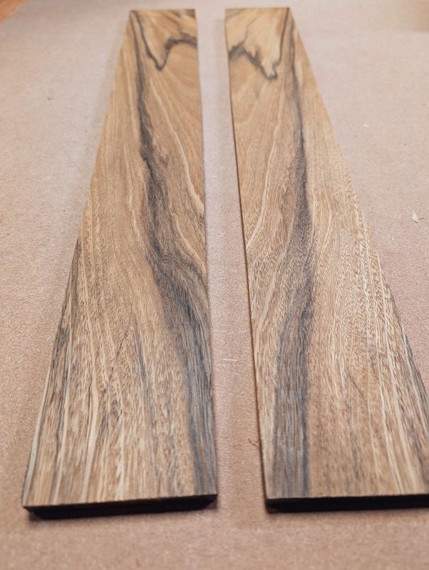 Bookmatched Brown Ebony Fingerboards x2 12258