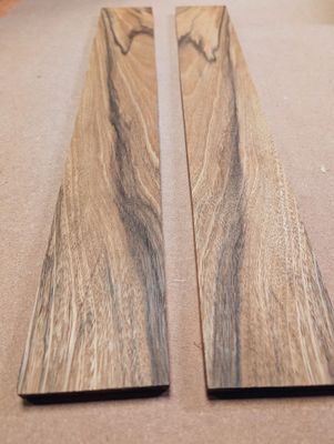 Bookmatched Brown Ebony Fingerboards x2 12258
