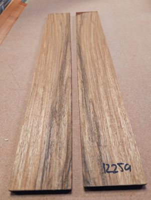 Bookmatched Brown Ebony Fingerboards x2 12259