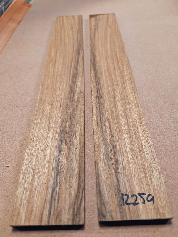 Bookmatched Brown Ebony Fingerboards x2 12259